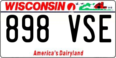 WI license plate 898VSE