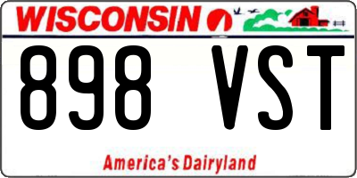 WI license plate 898VST