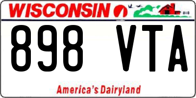 WI license plate 898VTA