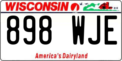 WI license plate 898WJE