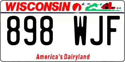 WI license plate 898WJF