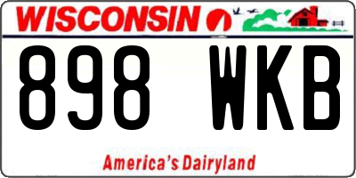 WI license plate 898WKB