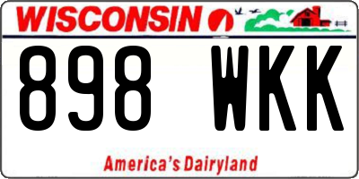 WI license plate 898WKK