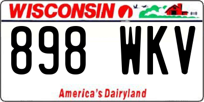 WI license plate 898WKV