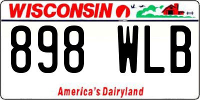 WI license plate 898WLB