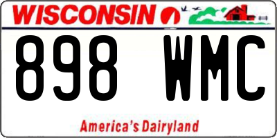 WI license plate 898WMC