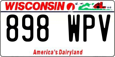 WI license plate 898WPV