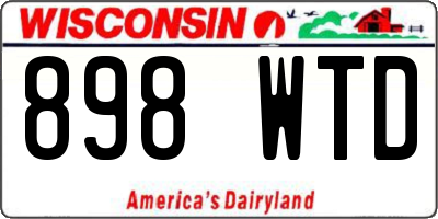 WI license plate 898WTD