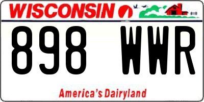 WI license plate 898WWR
