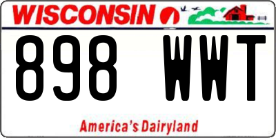 WI license plate 898WWT