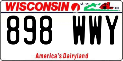 WI license plate 898WWY