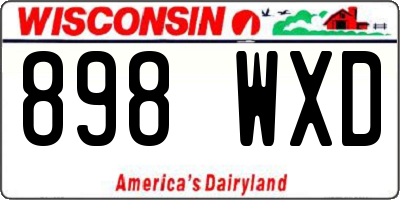 WI license plate 898WXD