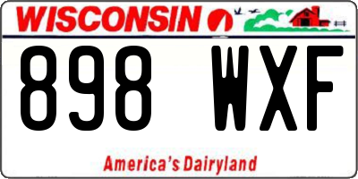 WI license plate 898WXF