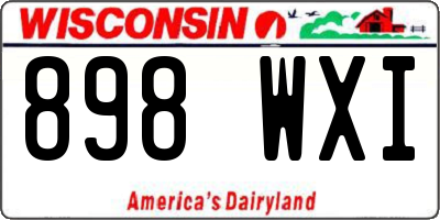 WI license plate 898WXI