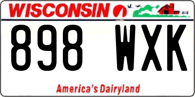 WI license plate 898WXK