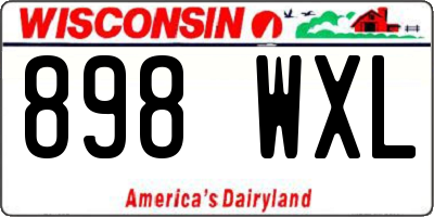 WI license plate 898WXL