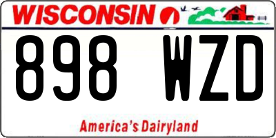 WI license plate 898WZD