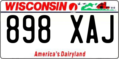 WI license plate 898XAJ