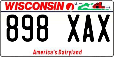 WI license plate 898XAX