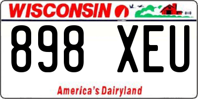 WI license plate 898XEU