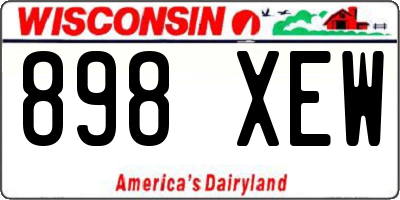 WI license plate 898XEW