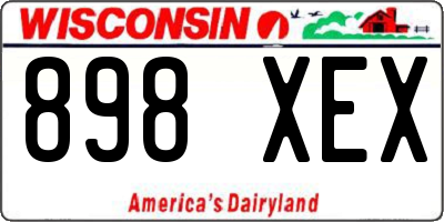 WI license plate 898XEX