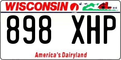 WI license plate 898XHP