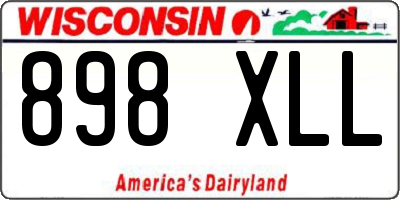 WI license plate 898XLL