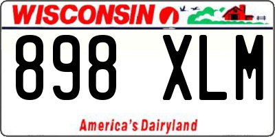 WI license plate 898XLM
