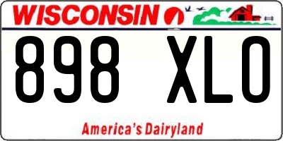 WI license plate 898XLO