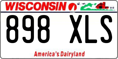 WI license plate 898XLS