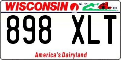 WI license plate 898XLT
