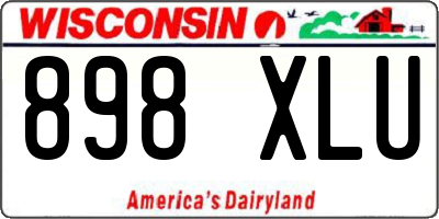 WI license plate 898XLU