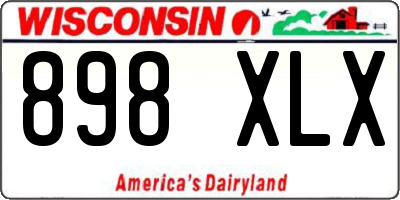 WI license plate 898XLX
