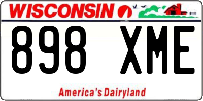 WI license plate 898XME