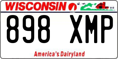 WI license plate 898XMP