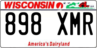WI license plate 898XMR