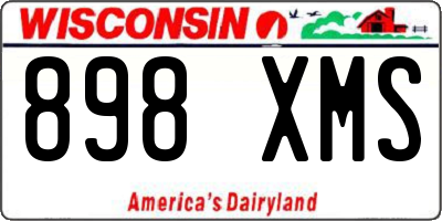 WI license plate 898XMS