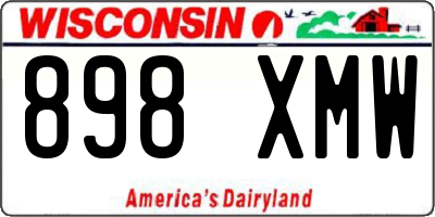 WI license plate 898XMW