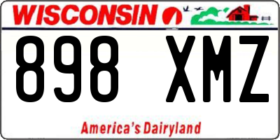 WI license plate 898XMZ