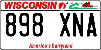 WI license plate 898XNA