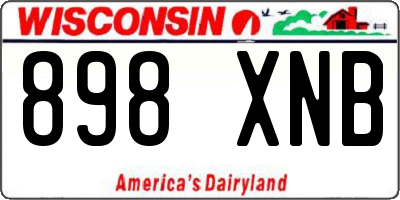WI license plate 898XNB