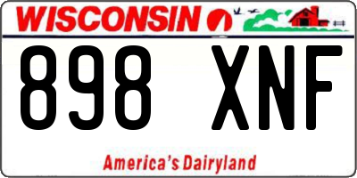 WI license plate 898XNF