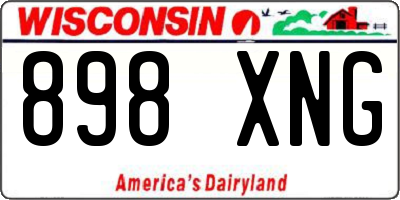 WI license plate 898XNG