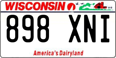 WI license plate 898XNI