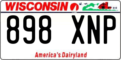 WI license plate 898XNP