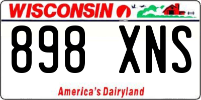WI license plate 898XNS