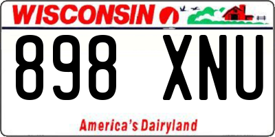 WI license plate 898XNU