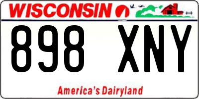 WI license plate 898XNY