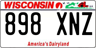 WI license plate 898XNZ